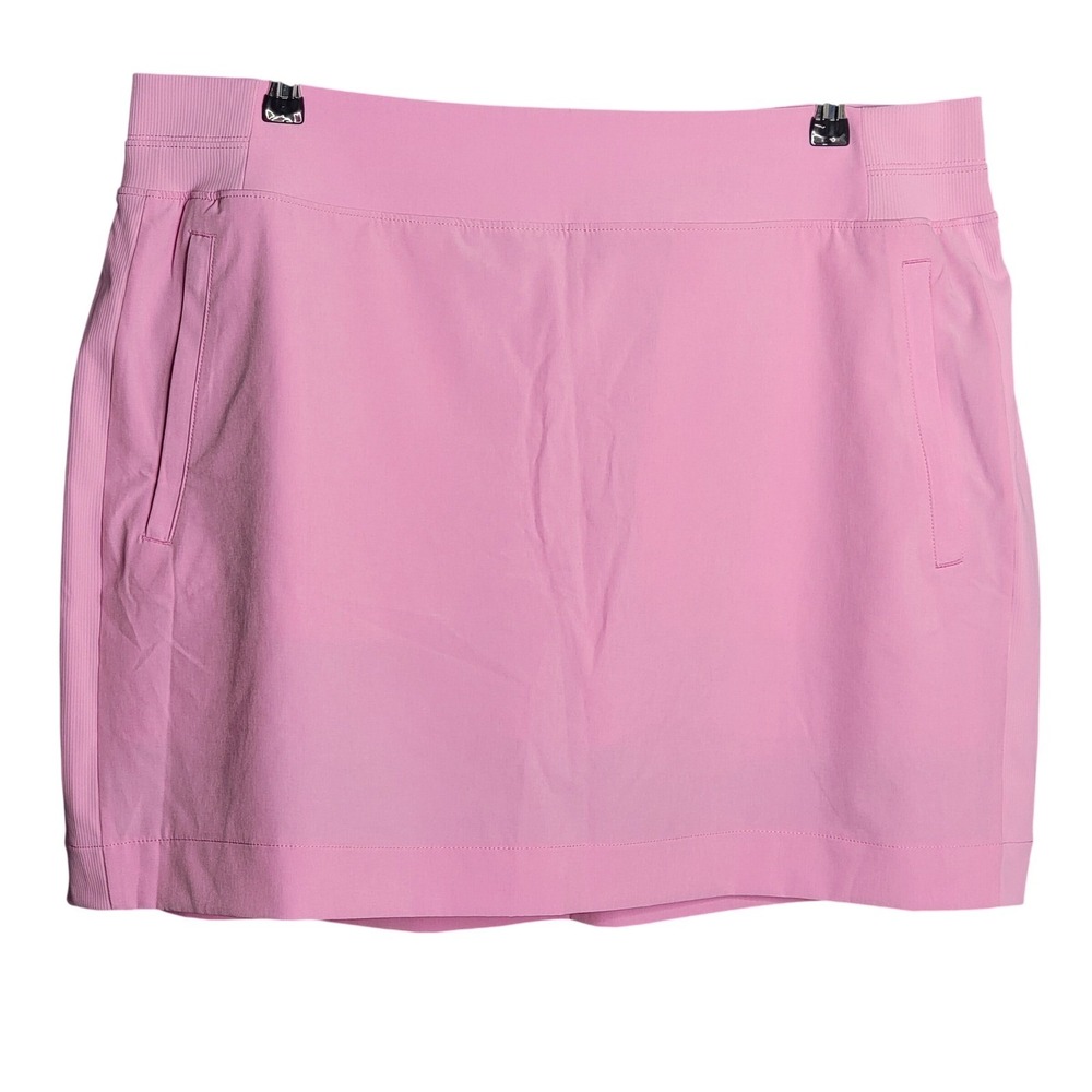 Member Mark Active Skort XXL Pink Zipper Pockets Stretch Tennis Pickleball Sport